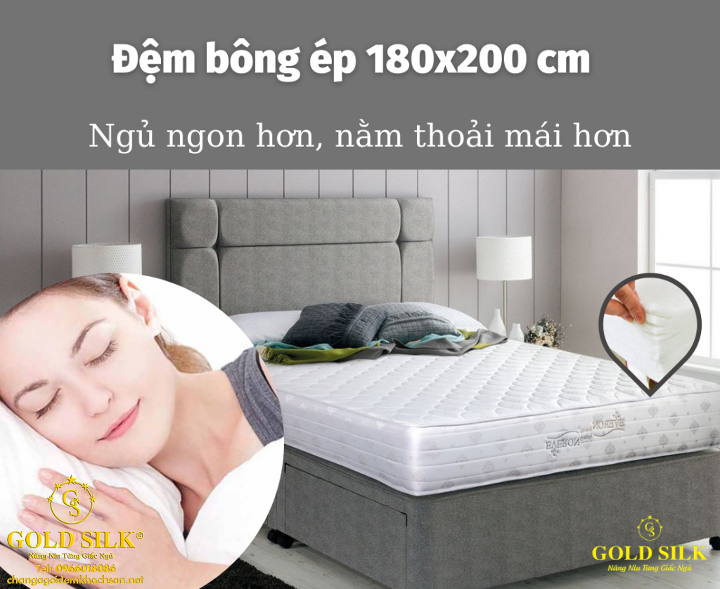 Đệm bông ép 180x200 cm