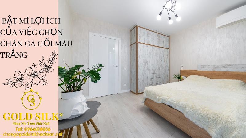 Chăn ga gối màu trắng